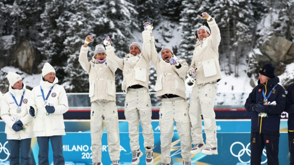 JO: les biathl&egrave;tes fran&ccedil;ais champions olympiques en relais, nouveau record de m&eacute;dailles aux Jeux d'hiver