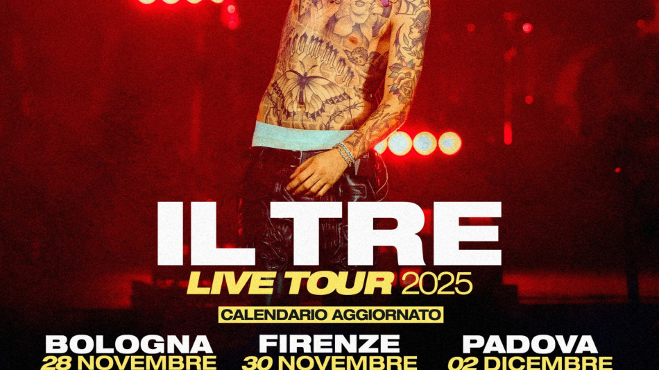 Il Tre, al via il live tour nelle principali citt&agrave; italiane