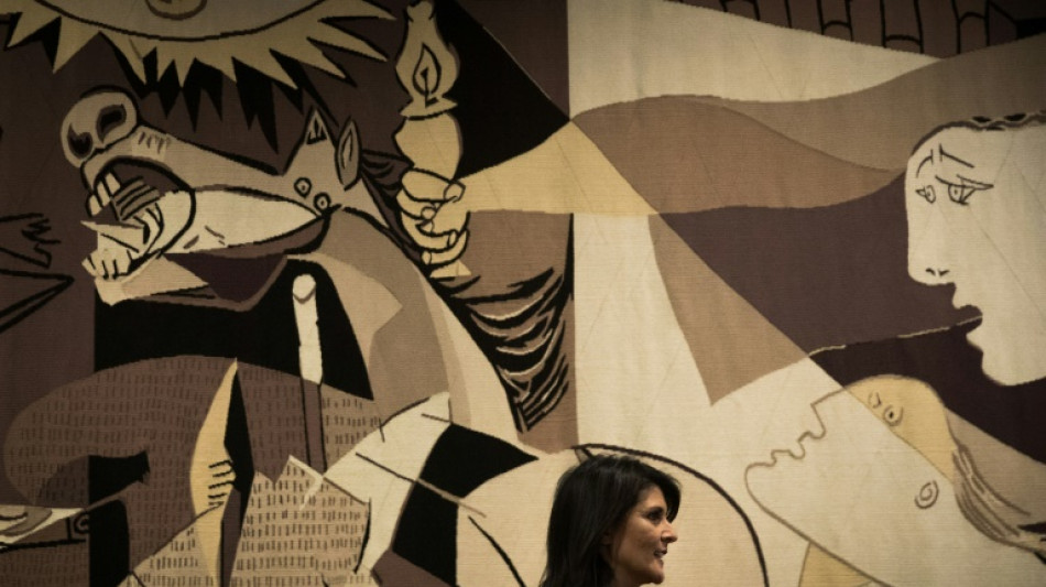 "Guernica"-Wandteppich h&auml;ngt wieder vor dem UN-Sicherheitsrat in New York