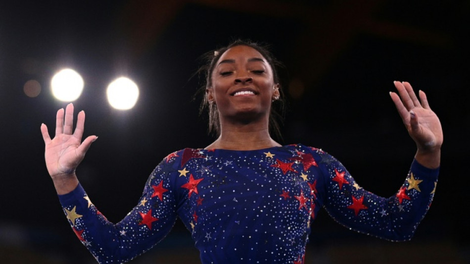 Gymnastique: &agrave; un an des Jeux, la l&eacute;gende Biles renoue avec la comp&eacute;tition 