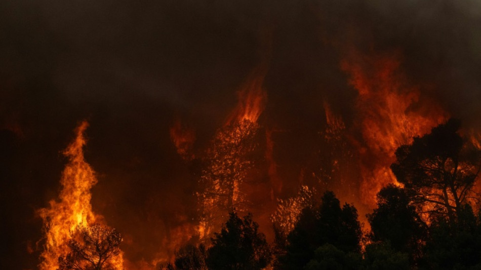Gr&egrave;ce: une station baln&eacute;aire proche d'Ath&egrave;nes menac&eacute;e par un violent incendie