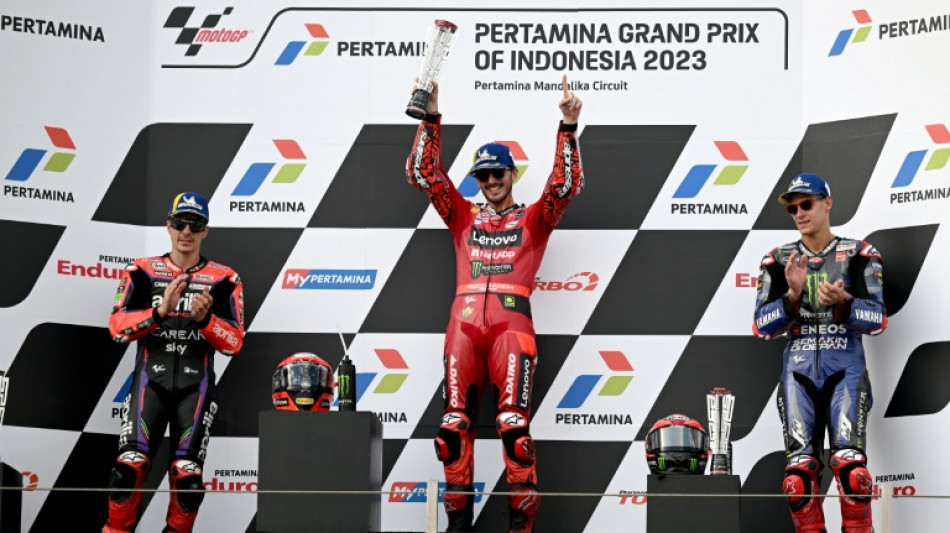 MotoGP: Bagnaia s&rsquo;impose  en Indon&eacute;sie et reprend son bien, Quartararo 3e
