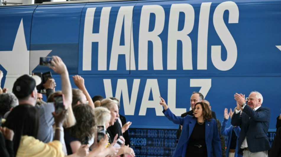 Avant la convention d&eacute;mocrate, Kamala Harris en campagne dans l'Etat cl&eacute; de Pennsylvanie