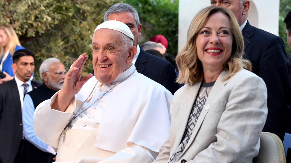 Meloni, G7 la cosa più importante fatta con papa Francesco