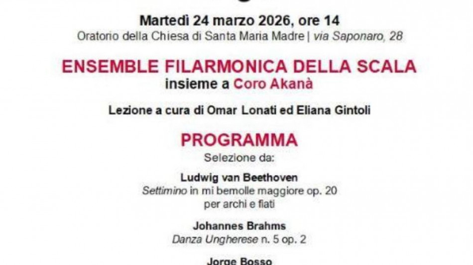 Scala: la Filarmonica finanzia un'orchestra sociale con ragazzini rom