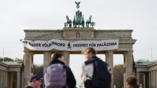 Protesta propalestina en Berlín en la emblemática Puerta de Brandeburgo 