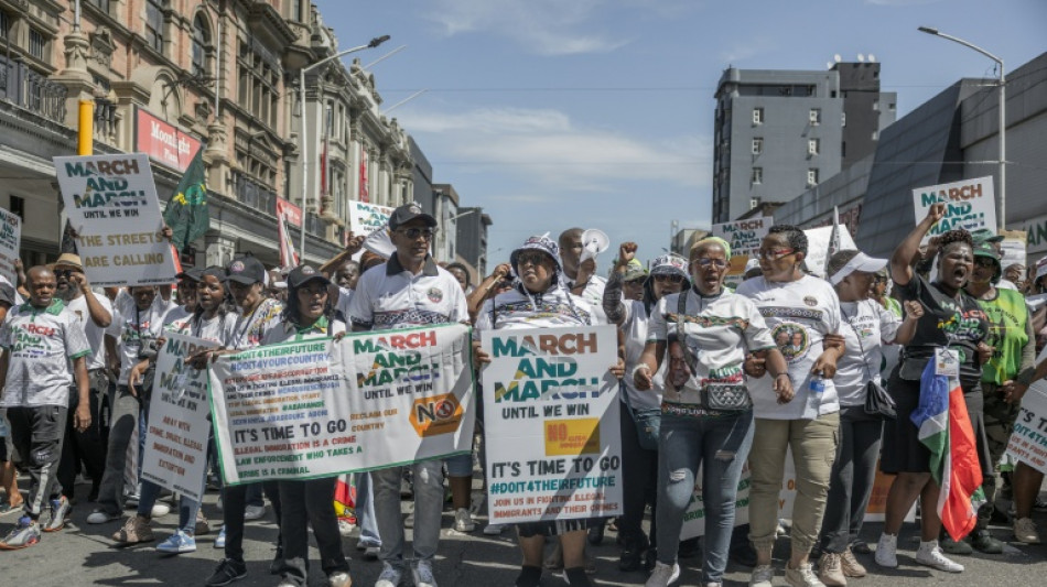 South Africa police clash with anti-immigrant protesters