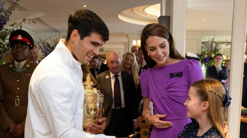 Princesa Kate assiste &agrave; final masculina de Wimbledon